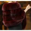 imageCaracilia Women Luxury Faux Fur Coat Jackets Wrap Cape Shawl for Wedding PartyWine