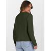 imageCaracilia Womens Cropped Cardigan Sweaters Open Front Button Down Dressy Casual Classic Knit Lady Jackets Fall OuterwearArmy Green