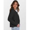 imageCaracilia Womens Cropped Cardigan Sweaters Open Front Button Down Dressy Casual Classic Knit Lady Jackets Fall OuterwearBlack