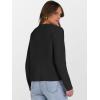 imageCaracilia Womens Cropped Cardigan Sweaters Open Front Button Down Dressy Casual Classic Knit Lady Jackets Fall OuterwearBlack