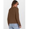 imageCaracilia Womens Cropped Cardigan Sweaters Open Front Button Down Dressy Casual Classic Knit Lady Jackets Fall OuterwearBrown