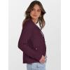 imageCaracilia Womens Cropped Cardigan Sweaters Open Front Button Down Dressy Casual Classic Knit Lady Jackets Fall OuterwearBurgundy