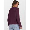 imageCaracilia Womens Cropped Cardigan Sweaters Open Front Button Down Dressy Casual Classic Knit Lady Jackets Fall OuterwearBurgundy
