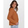 imageCaracilia Womens Cropped Cardigan Sweaters Open Front Button Down Dressy Casual Classic Knit Lady Jackets Fall OuterwearBurnt Orange
