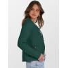 imageCaracilia Womens Cropped Cardigan Sweaters Open Front Button Down Dressy Casual Classic Knit Lady Jackets Fall OuterwearGreen