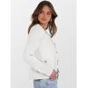 imageCaracilia Womens Cropped Cardigan Sweaters Open Front Button Down Dressy Casual Classic Knit Lady Jackets Fall OuterwearIvory White
