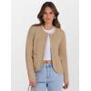imageCaracilia Womens Cropped Cardigan Sweaters Open Front Button Down Dressy Casual Classic Knit Lady Jackets Fall OuterwearKhaki