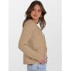 imageCaracilia Womens Cropped Cardigan Sweaters Open Front Button Down Dressy Casual Classic Knit Lady Jackets Fall OuterwearKhaki