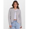 imageCaracilia Womens Cropped Cardigan Sweaters Open Front Button Down Dressy Casual Classic Knit Lady Jackets Fall OuterwearLight Grey