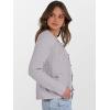 imageCaracilia Womens Cropped Cardigan Sweaters Open Front Button Down Dressy Casual Classic Knit Lady Jackets Fall OuterwearLight Grey