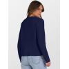 imageCaracilia Womens Cropped Cardigan Sweaters Open Front Button Down Dressy Casual Classic Knit Lady Jackets Fall OuterwearNavy Blue