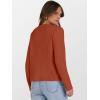 imageCaracilia Womens Cropped Cardigan Sweaters Open Front Button Down Dressy Casual Classic Knit Lady Jackets Fall OuterwearRust