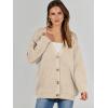 imageCaracilia Womens Oversized Cardigan Sweaters Long Sleeve Button Down Open Front Knit Sweater 2025 Fall Fashion OutfitsApricot