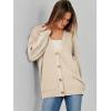 imageCaracilia Womens Oversized Cardigan Sweaters Long Sleeve Button Down Open Front Knit Sweater 2025 Fall Fashion OutfitsApricot