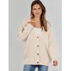 imageCaracilia Womens Oversized Cardigan Sweaters Long Sleeve Button Down Open Front Knit Sweater 2025 Fall Fashion OutfitsBeige