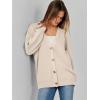 imageCaracilia Womens Oversized Cardigan Sweaters Long Sleeve Button Down Open Front Knit Sweater 2025 Fall Fashion OutfitsBeige