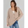 imageCaracilia Womens Oversized Cardigan Sweaters Long Sleeve Button Down Open Front Knit Sweater 2025 Fall Fashion OutfitsKhaki