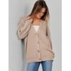 imageCaracilia Womens Oversized Cardigan Sweaters Long Sleeve Button Down Open Front Knit Sweater 2025 Fall Fashion OutfitsKhaki
