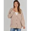 imageCaracilia Womens Oversized Cardigan Sweaters Long Sleeve Button Down Open Front Knit Sweater 2025 Fall Fashion OutfitsKhaki
