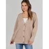 imageCaracilia Womens Oversized Cardigan Sweaters Long Sleeve Button Down Open Front Knit Sweater 2025 Fall Fashion OutfitsKhaki