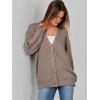imageCaracilia Womens Oversized Cardigan Sweaters Long Sleeve Button Down Open Front Knit Sweater 2025 Fall Fashion OutfitsNutmeg