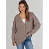 imageCaracilia Womens Oversized Cardigan Sweaters Long Sleeve Button Down Open Front Knit Sweater 2025 Fall Fashion OutfitsNutmeg
