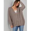 imageCaracilia Womens Oversized Cardigan Sweaters Long Sleeve Button Down Open Front Knit Sweater 2025 Fall Fashion OutfitsNutmeg