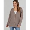 imageCaracilia Womens Oversized Cardigan Sweaters Long Sleeve Button Down Open Front Knit Sweater 2025 Fall Fashion OutfitsNutmeg