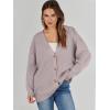 imageCaracilia Womens Oversized Cardigan Sweaters Long Sleeve Button Down Open Front Knit Sweater 2025 Fall Fashion OutfitsRed Apricot