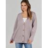 imageCaracilia Womens Oversized Cardigan Sweaters Long Sleeve Button Down Open Front Knit Sweater 2025 Fall Fashion OutfitsRed Apricot
