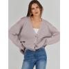 imageCaracilia Womens Oversized Cardigan Sweaters Long Sleeve Button Down Open Front Knit Sweater 2025 Fall Fashion OutfitsRed Apricot