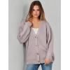 imageCaracilia Womens Oversized Cardigan Sweaters Long Sleeve Button Down Open Front Knit Sweater 2025 Fall Fashion OutfitsRed Apricot