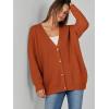imageCaracilia Womens Oversized Cardigan Sweaters Long Sleeve Button Down Open Front Knit Sweater 2025 Fall Fashion OutfitsRust