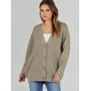 imageCaracilia Womens Oversized Cardigan Sweaters Long Sleeve Button Down Open Front Knit Sweater 2025 Fall Fashion OutfitsTaupe