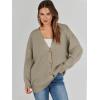 imageCaracilia Womens Oversized Cardigan Sweaters Long Sleeve Button Down Open Front Knit Sweater 2025 Fall Fashion OutfitsTaupe