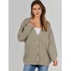 imageCaracilia Womens Oversized Cardigan Sweaters Long Sleeve Button Down Open Front Knit Sweater 2025 Fall Fashion OutfitsTaupe