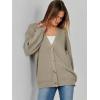 imageCaracilia Womens Oversized Cardigan Sweaters Long Sleeve Button Down Open Front Knit Sweater 2025 Fall Fashion OutfitsTaupe