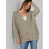 imageCaracilia Womens Oversized Cardigan Sweaters Long Sleeve Button Down Open Front Knit Sweater 2025 Fall Fashion OutfitsTaupe