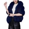 imageCaracilia Women Luxury Faux Fur Coat Jackets Wrap Cape Shawl for Wedding PartyNavy