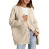 imageCaracilia Womens Oversized Cardigan Sweaters Long Sleeve Button Down Open Front Knit Sweater 2025 Fall Fashion OutfitsApricot