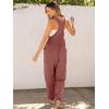 imageCaracilia Overalls for Women Loose Fit Summer Casual Jumpsuit Sleeveless Baggy Harem Pants Rompers One Piece Jumpers OutfitsCaramel