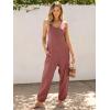 imageCaracilia Overalls for Women Loose Fit Summer Casual Jumpsuit Sleeveless Baggy Harem Pants Rompers One Piece Jumpers OutfitsCaramel