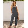 imageCaracilia Overalls for Women Loose Fit Summer Casual Jumpsuit Sleeveless Baggy Harem Pants Rompers One Piece Jumpers OutfitsDeep Grey