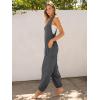 imageCaracilia Overalls for Women Loose Fit Summer Casual Jumpsuit Sleeveless Baggy Harem Pants Rompers One Piece Jumpers OutfitsDeep Grey
