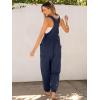 imageCaracilia Overalls for Women Loose Fit Summer Casual Jumpsuit Sleeveless Baggy Harem Pants Rompers One Piece Jumpers OutfitsNavy Blue