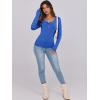 imageCaracilia Women Long Sleeve Top Henley Shirts Button Down Tight Slim Fitted 2025 Spring Casual Basic TShirts BlousesDark Blue