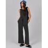 imageCaracilia Womens Jumpsuits Air Essentials Dressy Romper Wide Leg Long Pants Jumper 2025 Summer Travel Outfits Fashion ClothesBlack