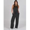 imageCaracilia Womens Jumpsuits Air Essentials Dressy Romper Wide Leg Long Pants Jumper 2025 Summer Travel Outfits Fashion ClothesBlack