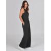 imageCaracilia Womens Jumpsuits Air Essentials Dressy Romper Wide Leg Long Pants Jumper 2025 Summer Travel Outfits Fashion ClothesBlack