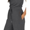 imageCaracilia Womens Jumpsuits Air Essentials Dressy Romper Wide Leg Long Pants Jumper 2025 Summer Travel Outfits Fashion ClothesDark Grey